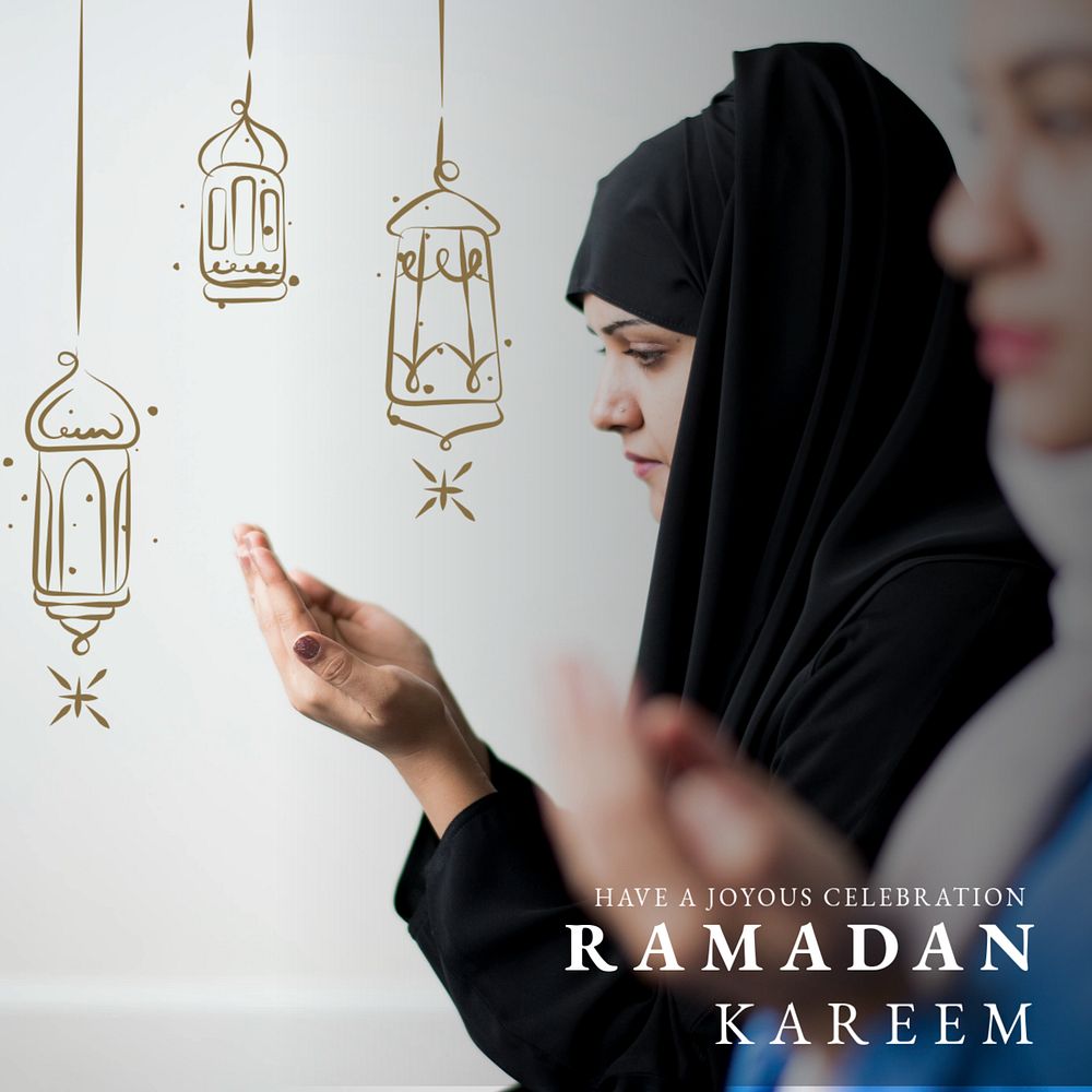 Ramadan Instagram post template, editable design