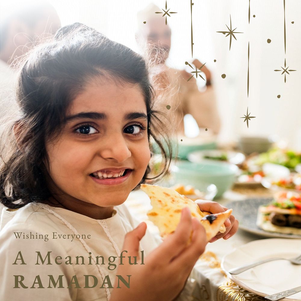 Ramadan Instagram post template, editable design