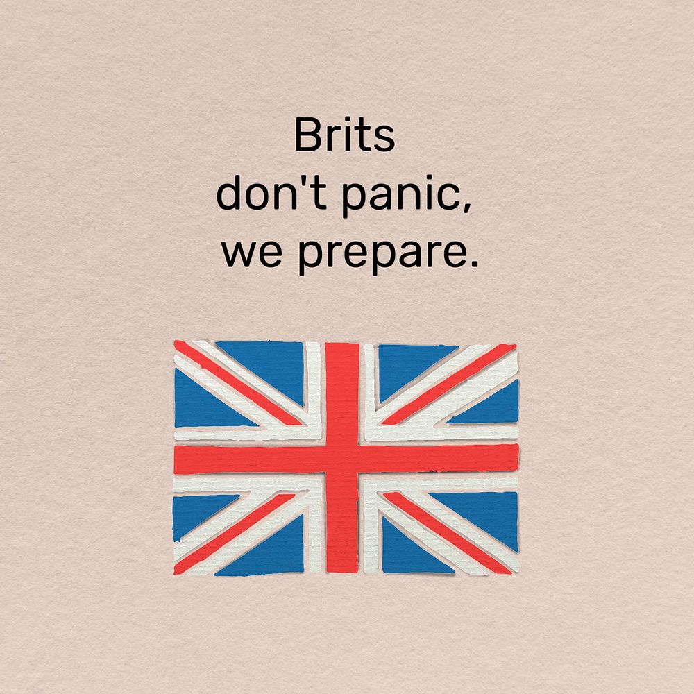 British flag Instagram post template, editable design