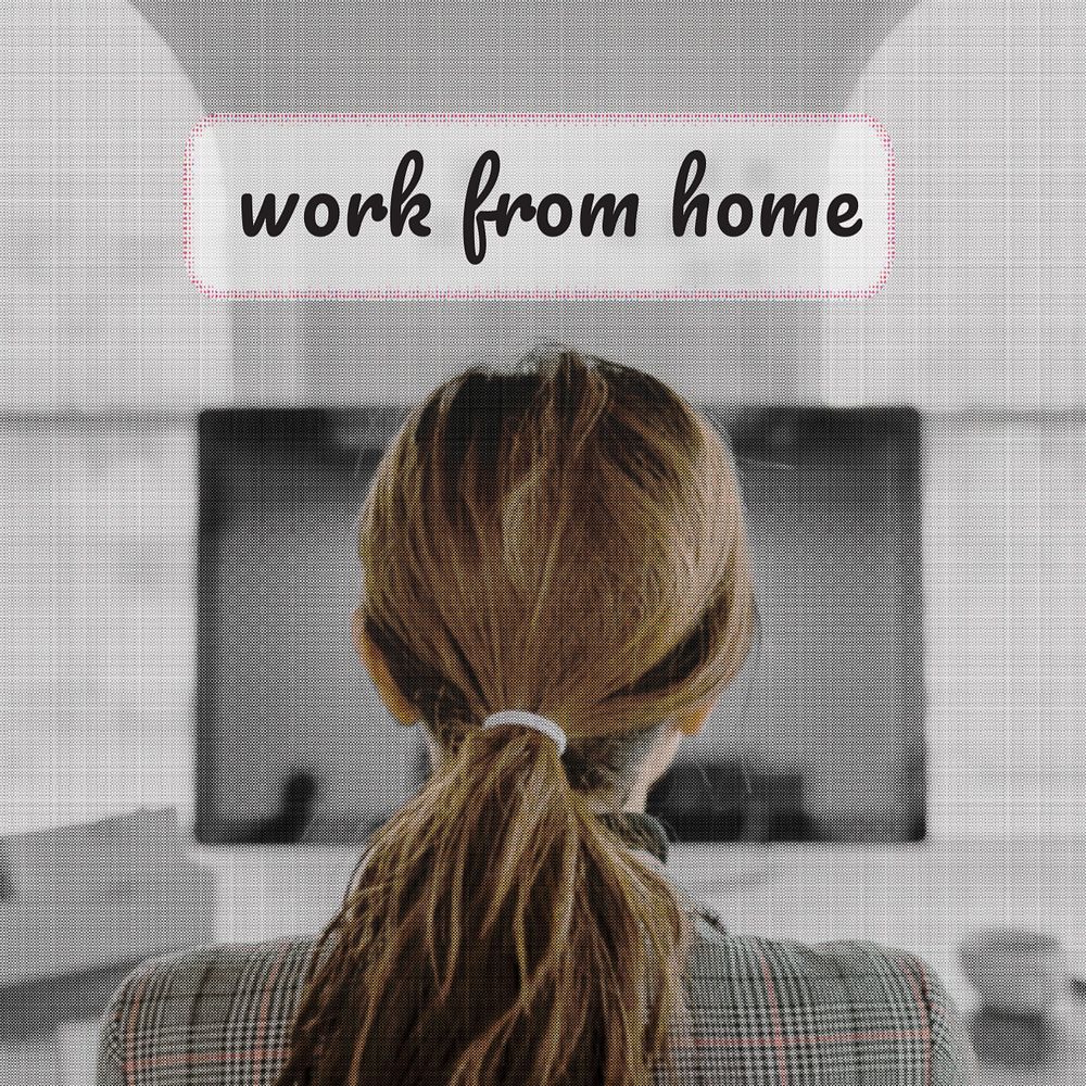 WFH businesswoman Instagram post template, editable design