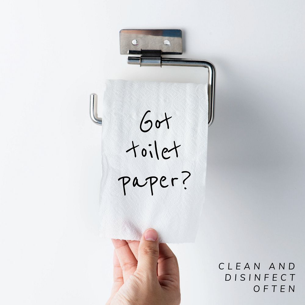 Toilet paper Instagram post template, editable design