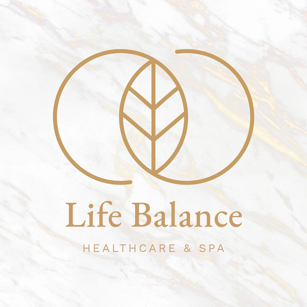 Healthcare & spa center logo template, editable design