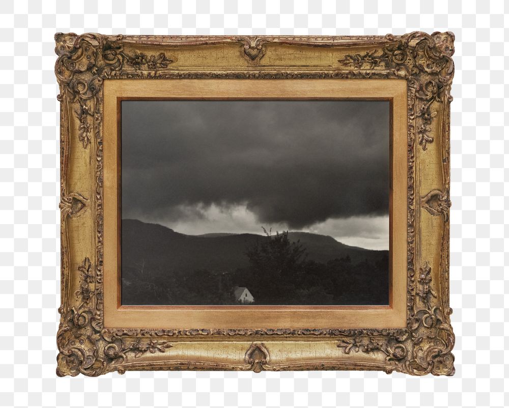 Vintage picture frame mockup element, editable design