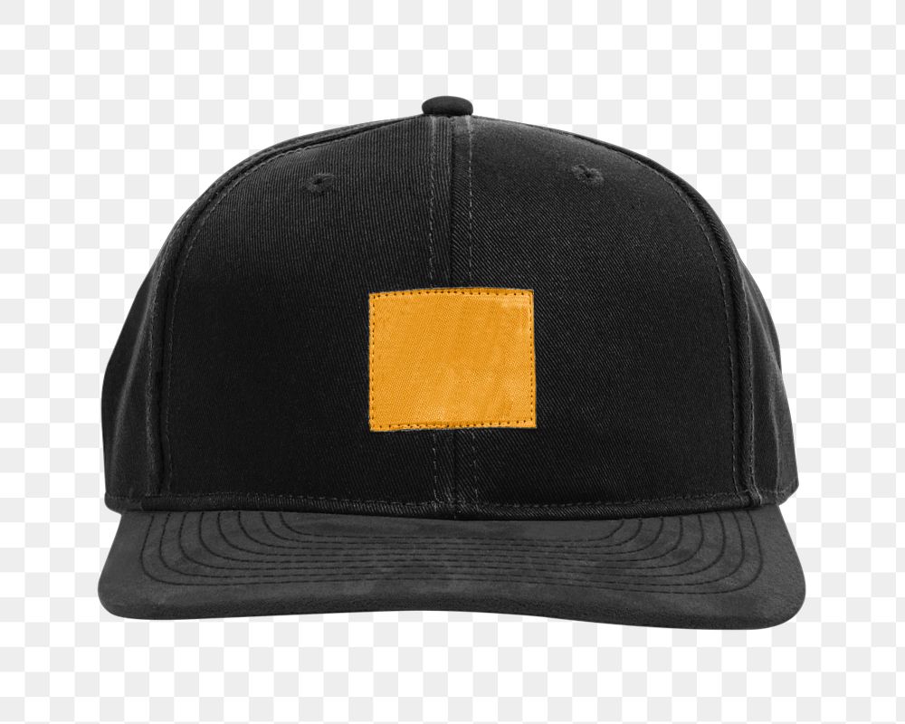 Black baseball cap editable mockup element