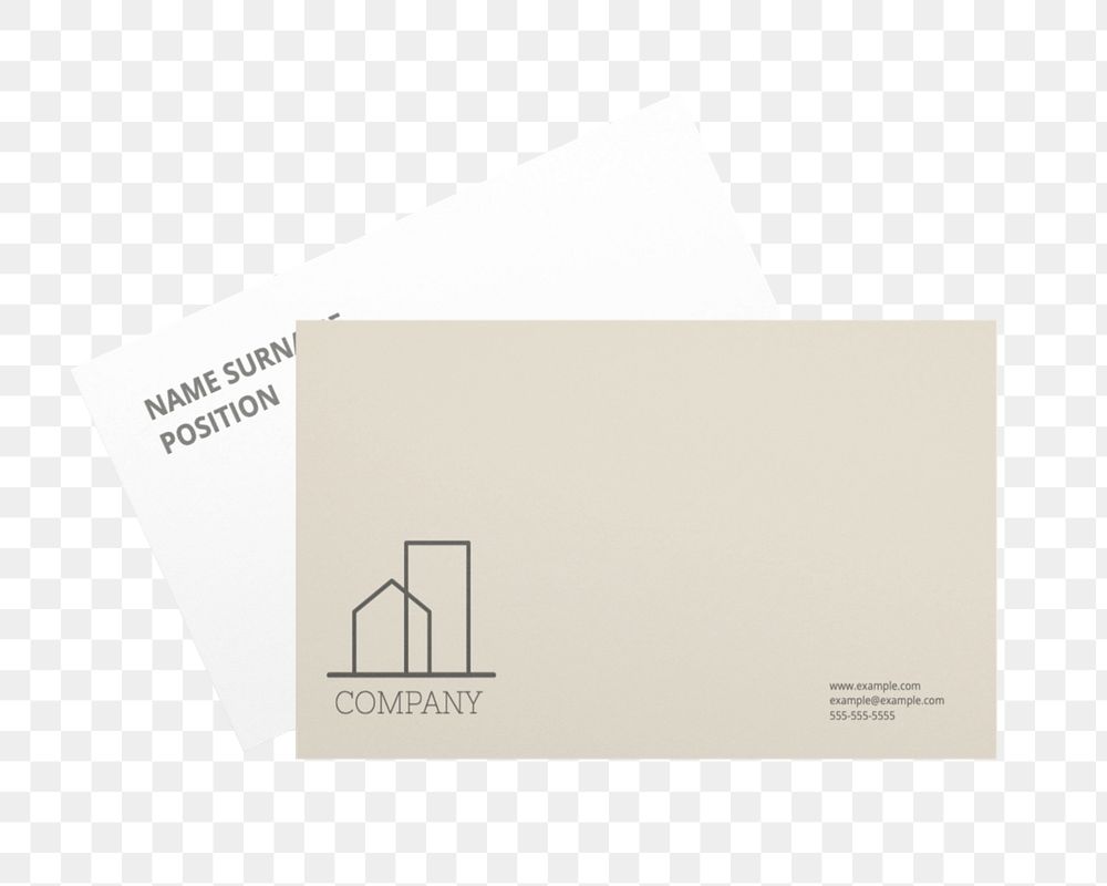 Minimal business card editable mockup element