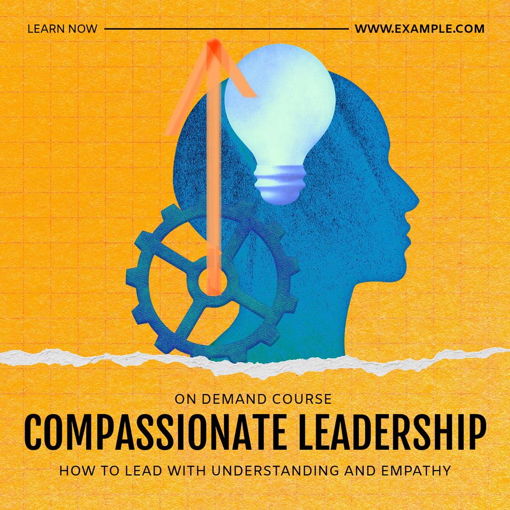 Compassionate leadership Instagram post template, editable social media ad