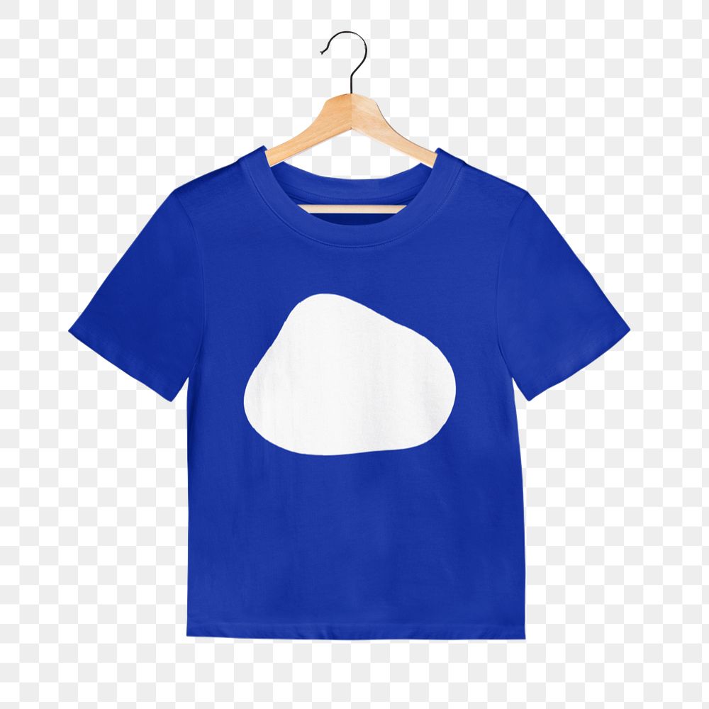 Blue t-shirt mockup element, editable apparel & fashion