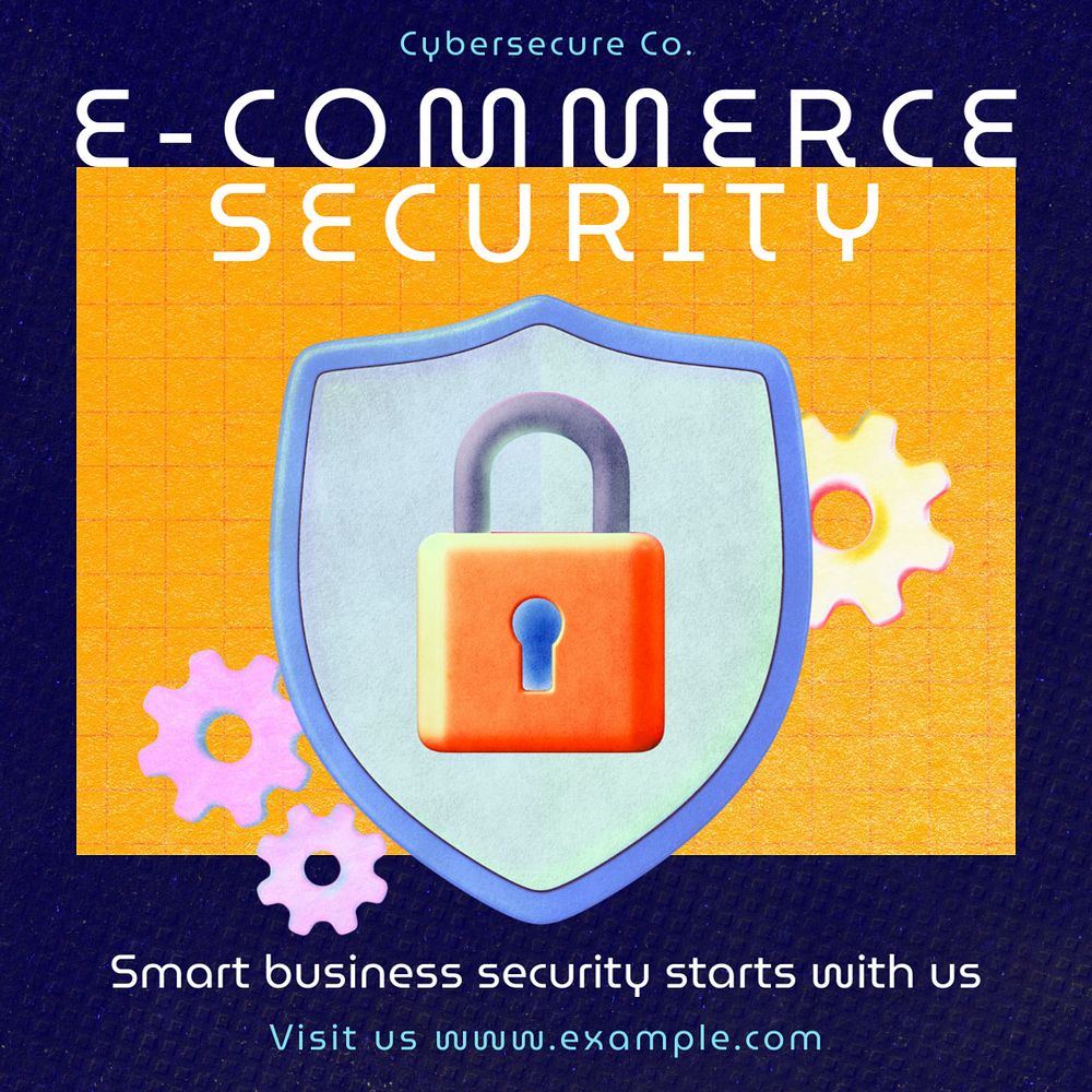 E-commerce security Instagram post template, editable social media ad