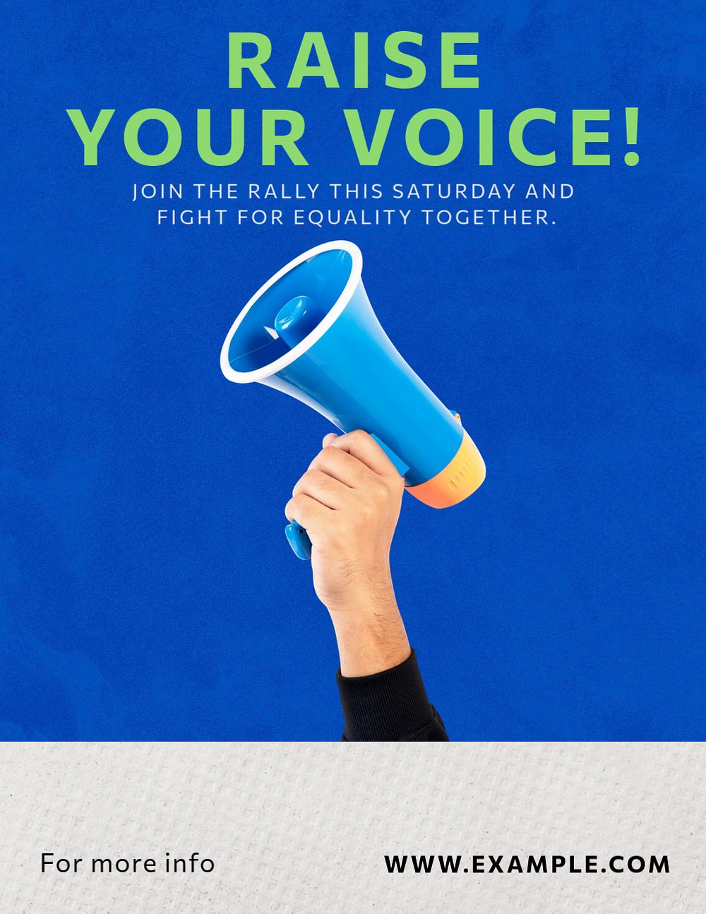 Raise your voice flyer template, editable advertisement