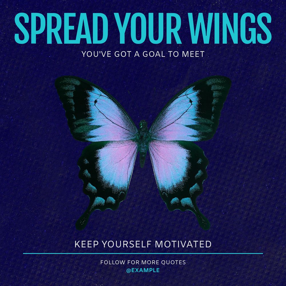 Spread your wings Instagram post template, editable social media ad