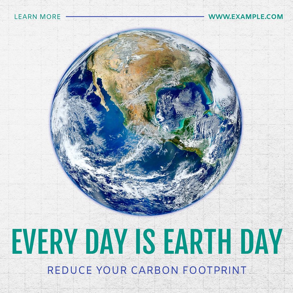 Earth day Instagram post template, editable social media ad