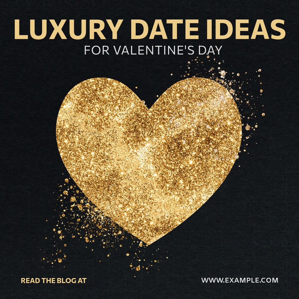 Luxury date Instagram post template, editable social media ad