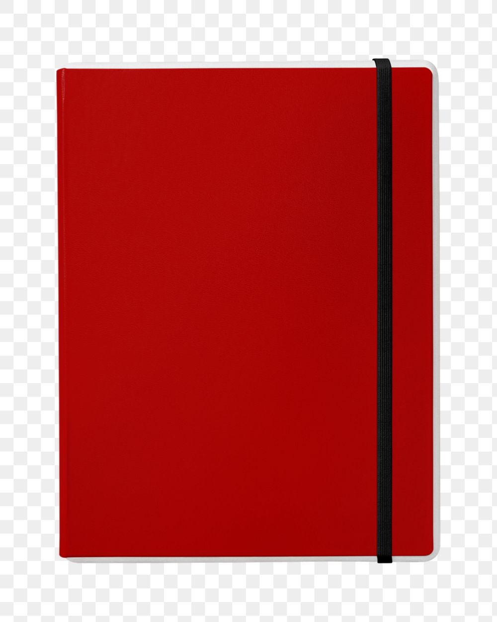 Notebook mockup element, editable red cover design