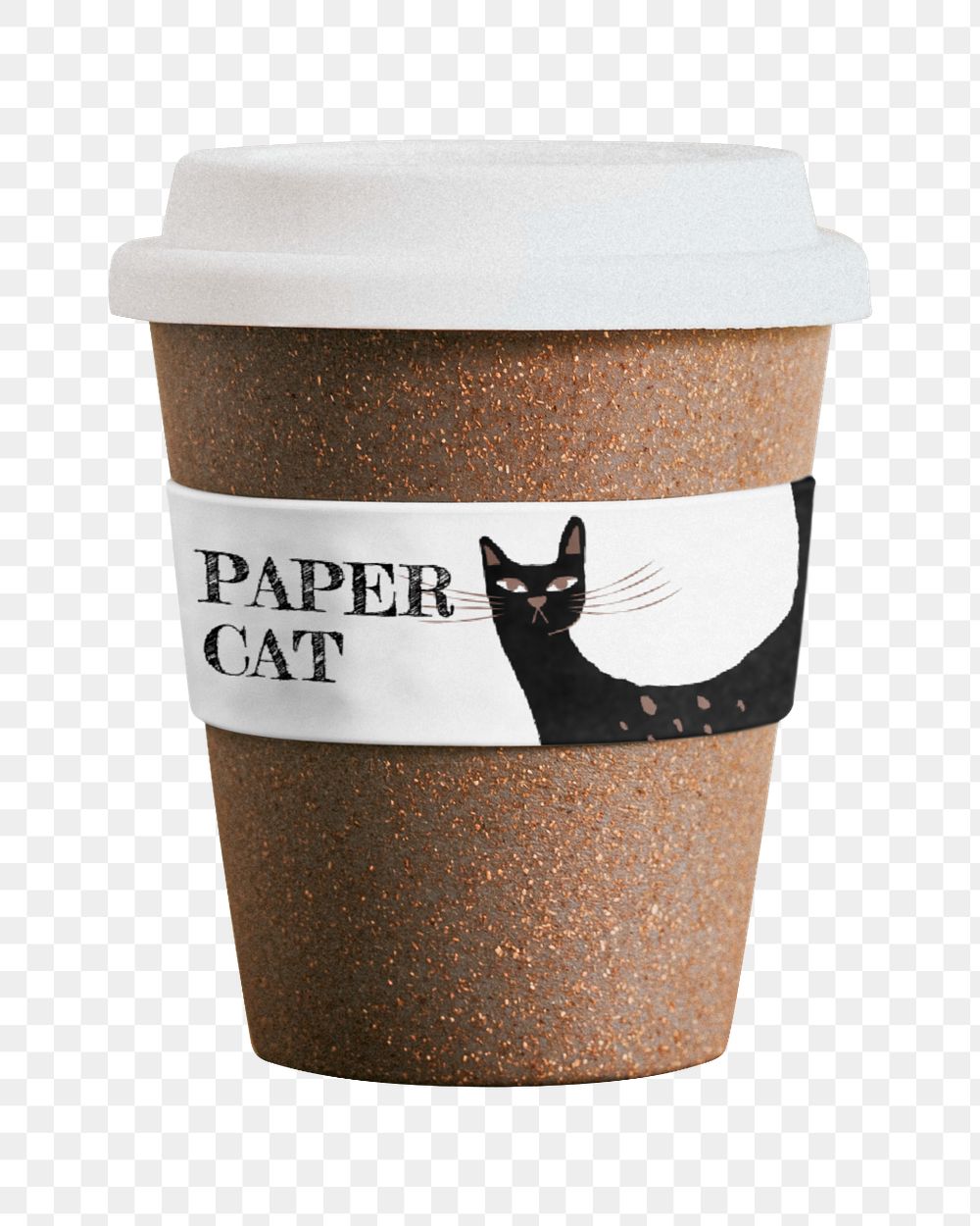 Paper coffee cup mockup element, editable design