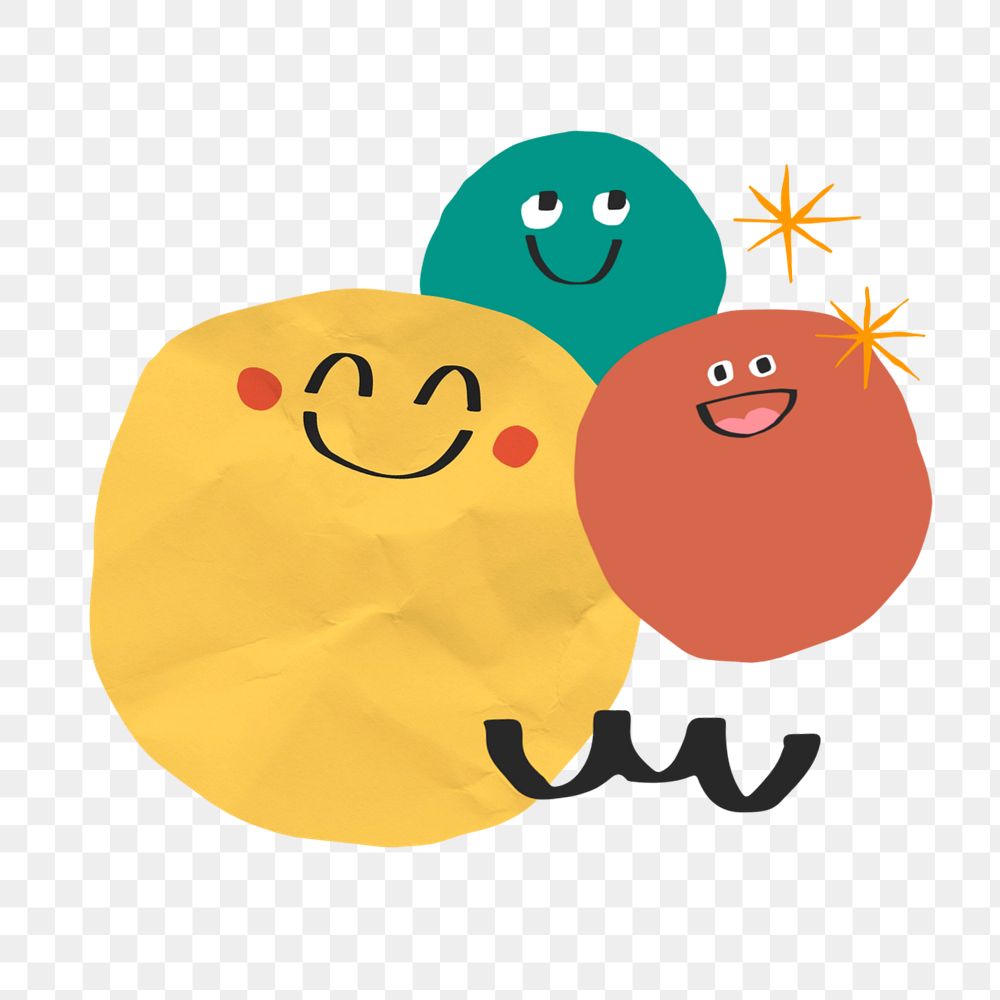 Cute emoji element, editable happy emoticon design