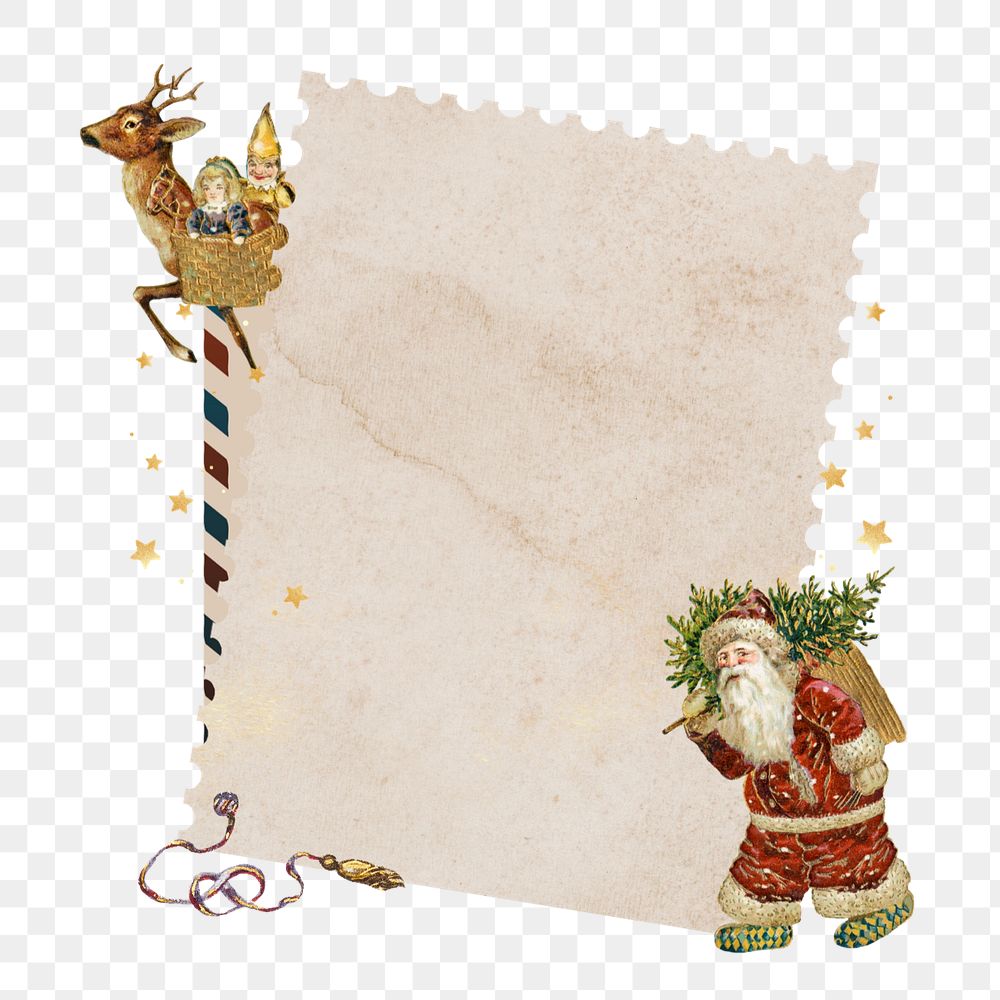 Festive Santa Claus, aesthetic note paper editable design