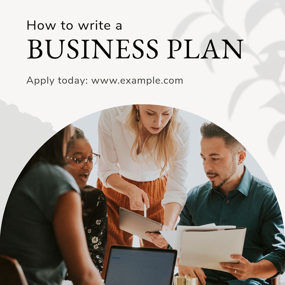 Business plan Instagram post template, editable social media ad