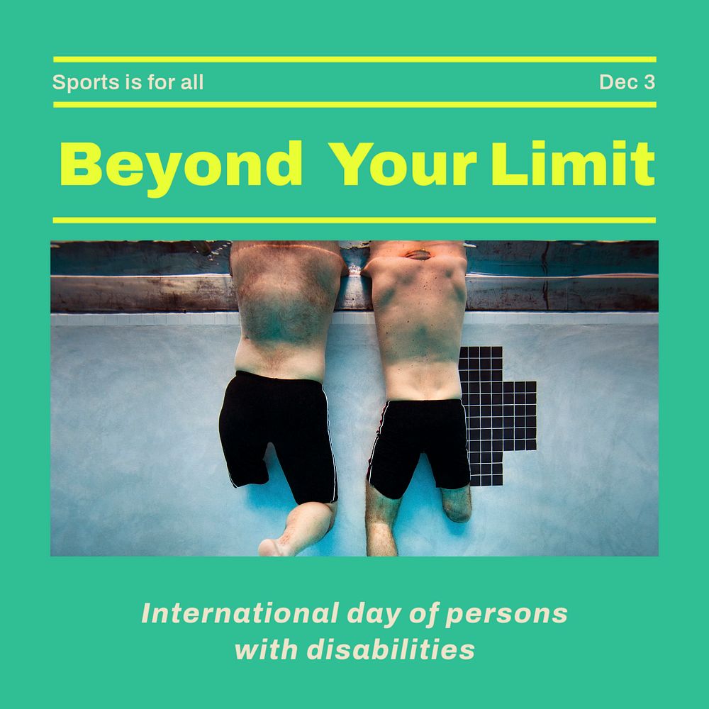 World disability day Instagram post template, editable social media ad