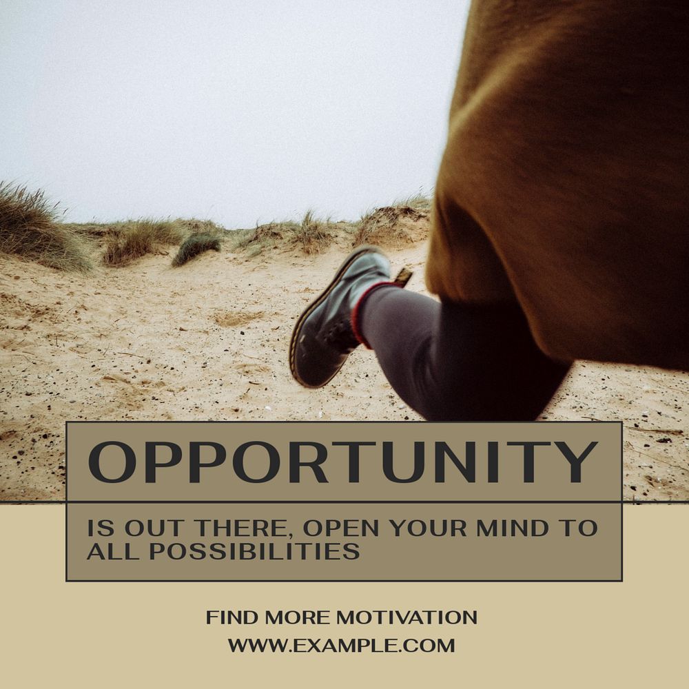 Opportunity is out there Instagram post template, editable social media ad