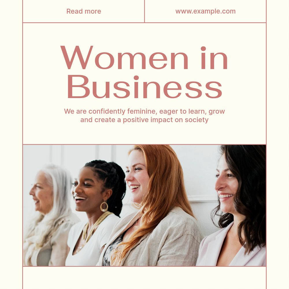 Business women meeting Instagram post template, editable social media ad