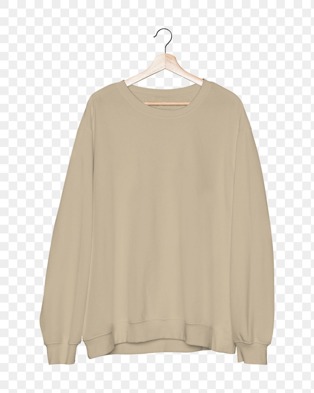 Beige sweater mockup element, editable unisex winter apparel editable design