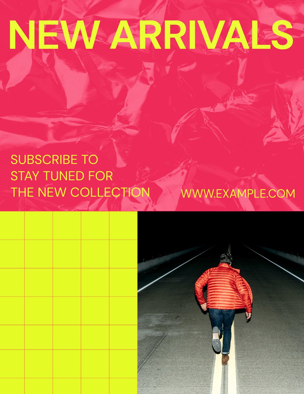 New arrivals flyer template, editable text & design