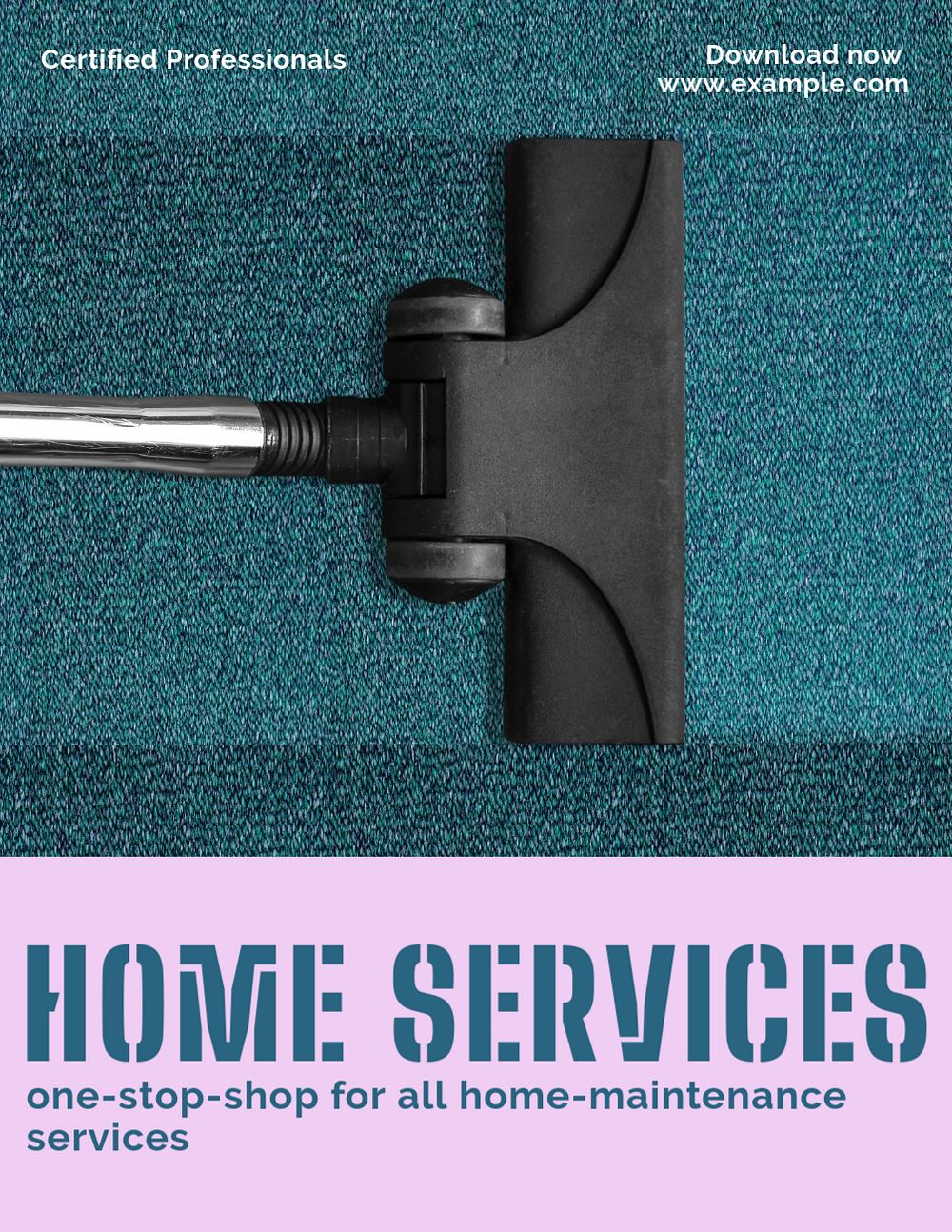 Home services flyer template, editable text & design