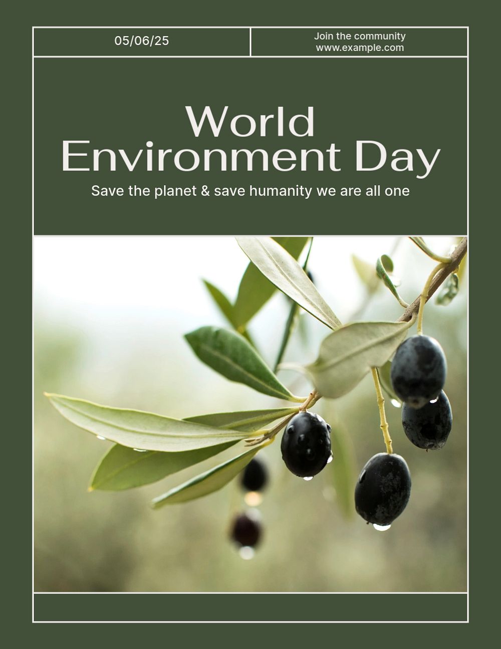 World environment day flyer template, editable ad