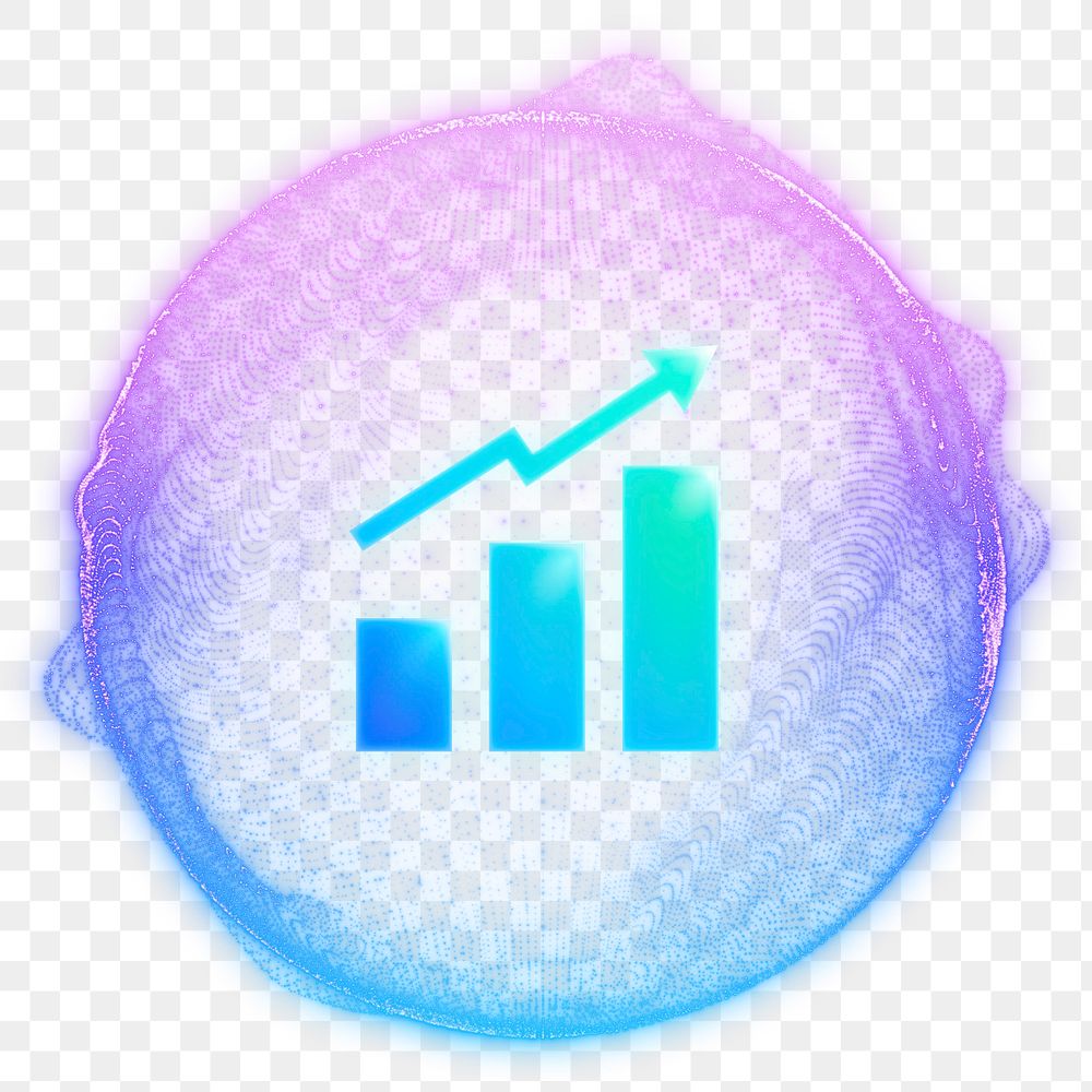 Growth arrow png element, digital remix, editable design