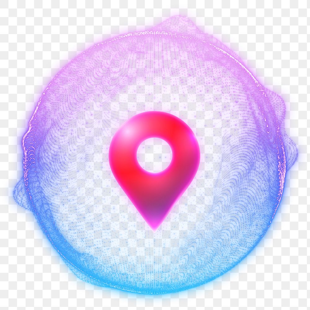 GPS tracking technology, editable location pin icon