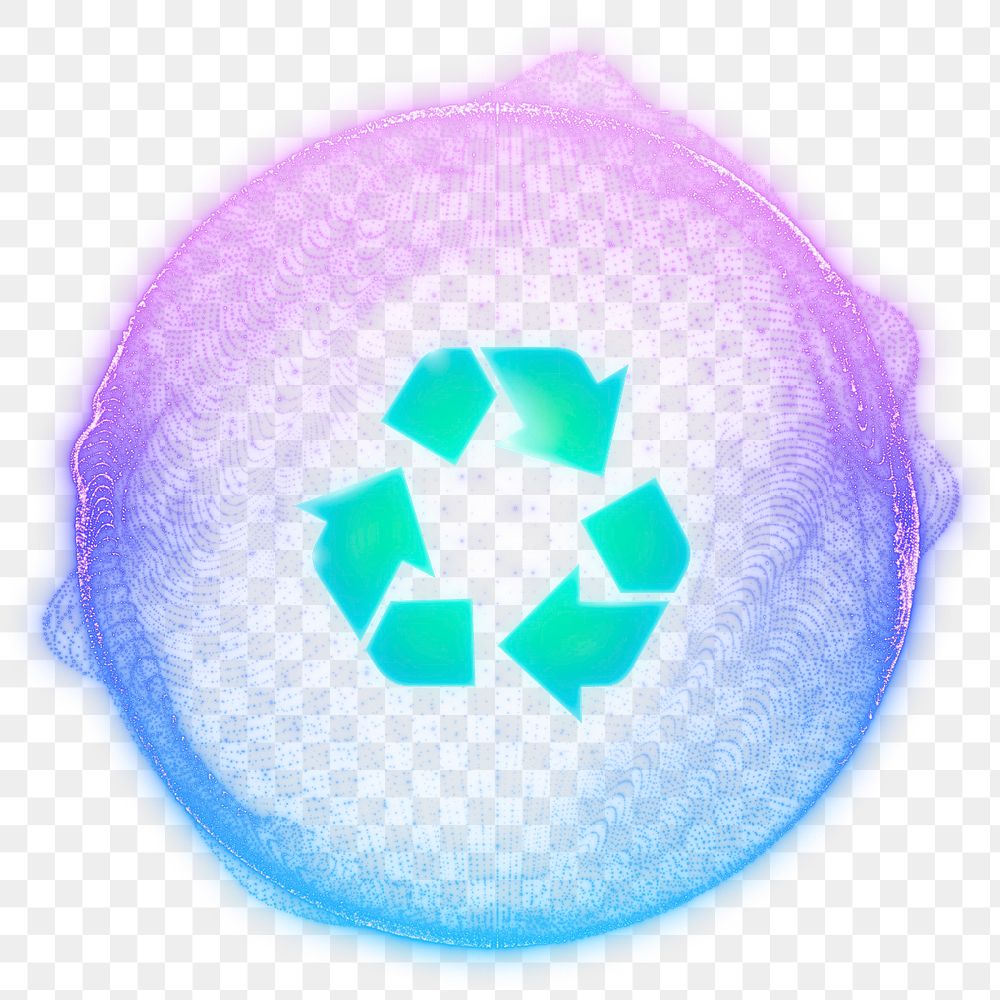 Recycle icon png element, digital remix, editable design