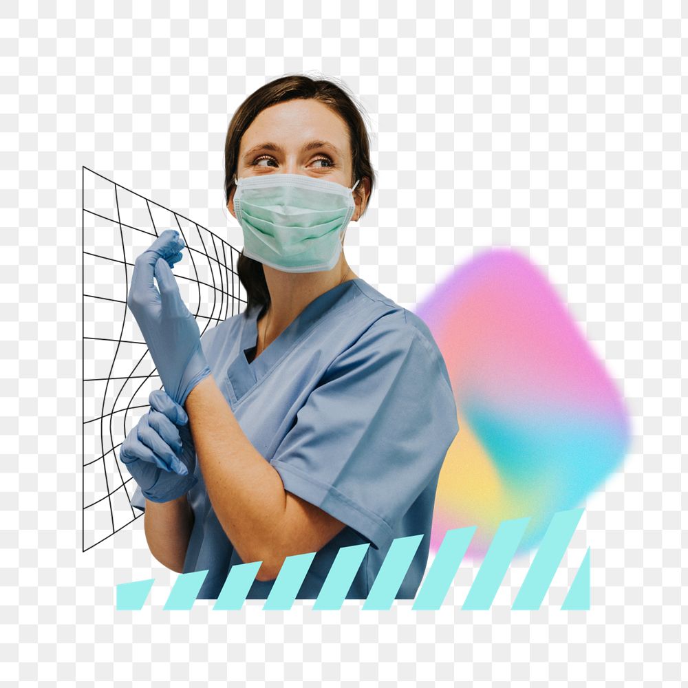 Woman doctor png, creative healthcare image, editable design