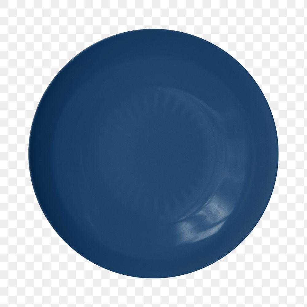 Blue ceramic plate mockup element, editable design