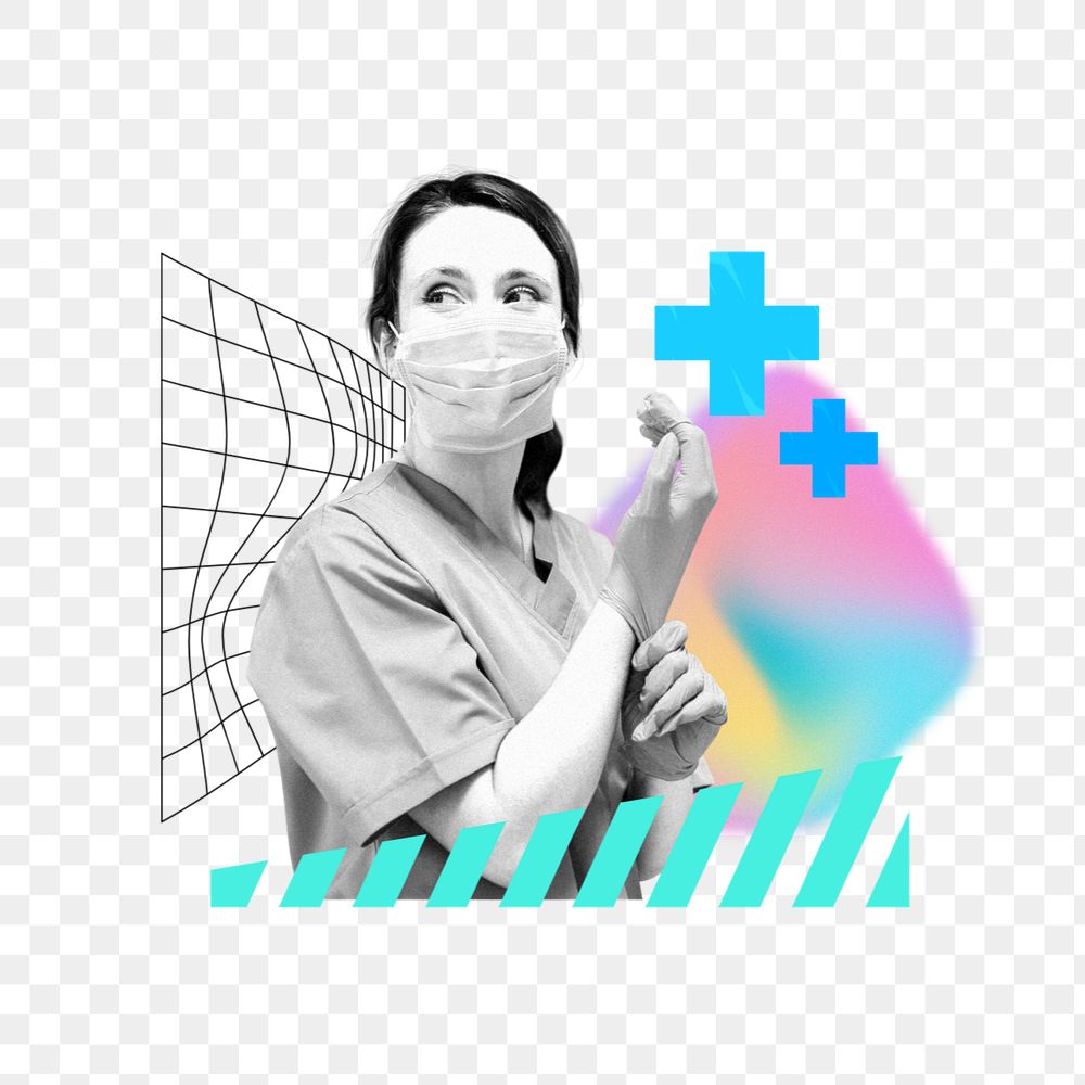 Woman doctor png, creative healthcare image, editable design