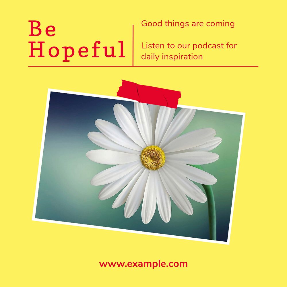 Be hopeful Facebook post template, editable social media ad