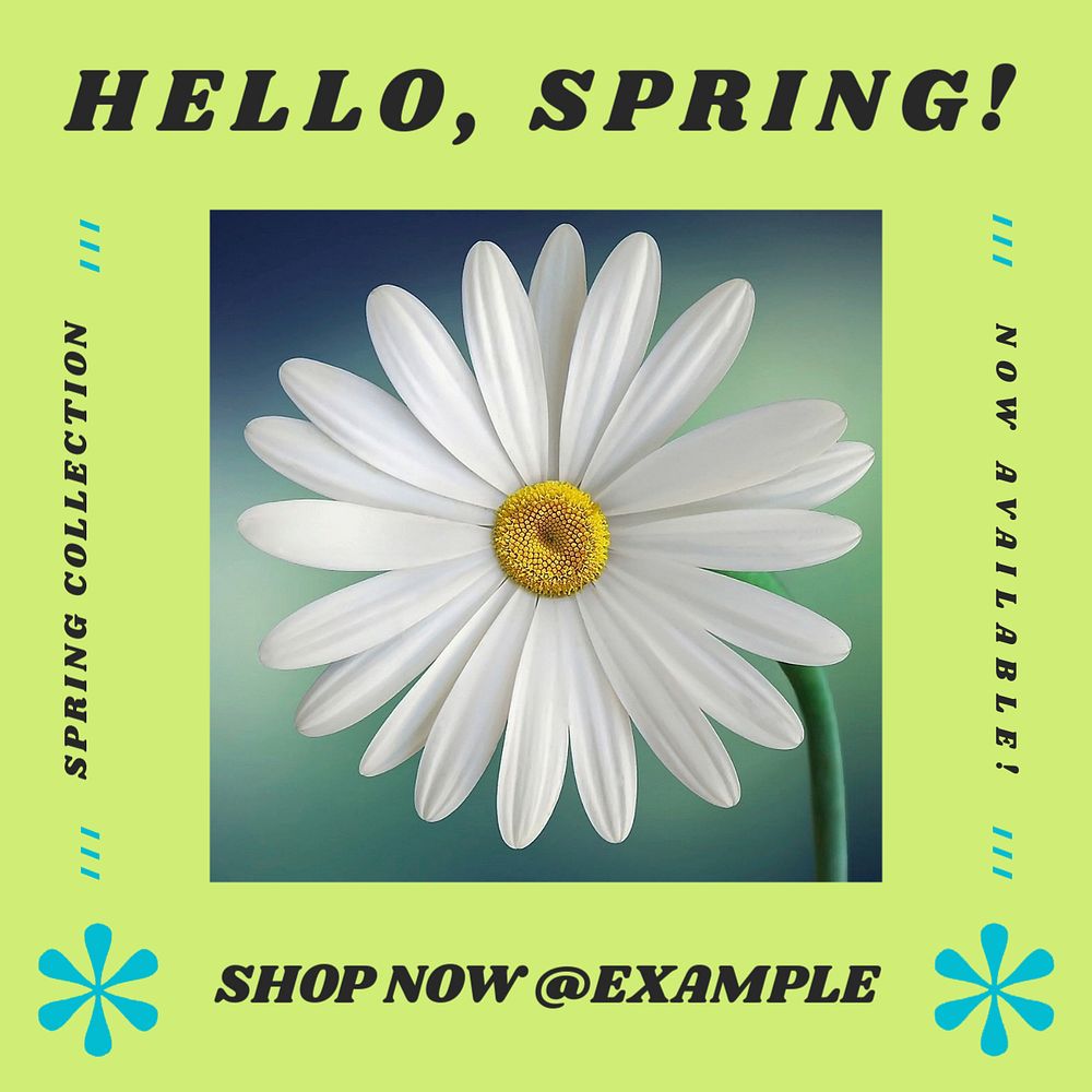 Spring collection Facebook post template, editable social media ad