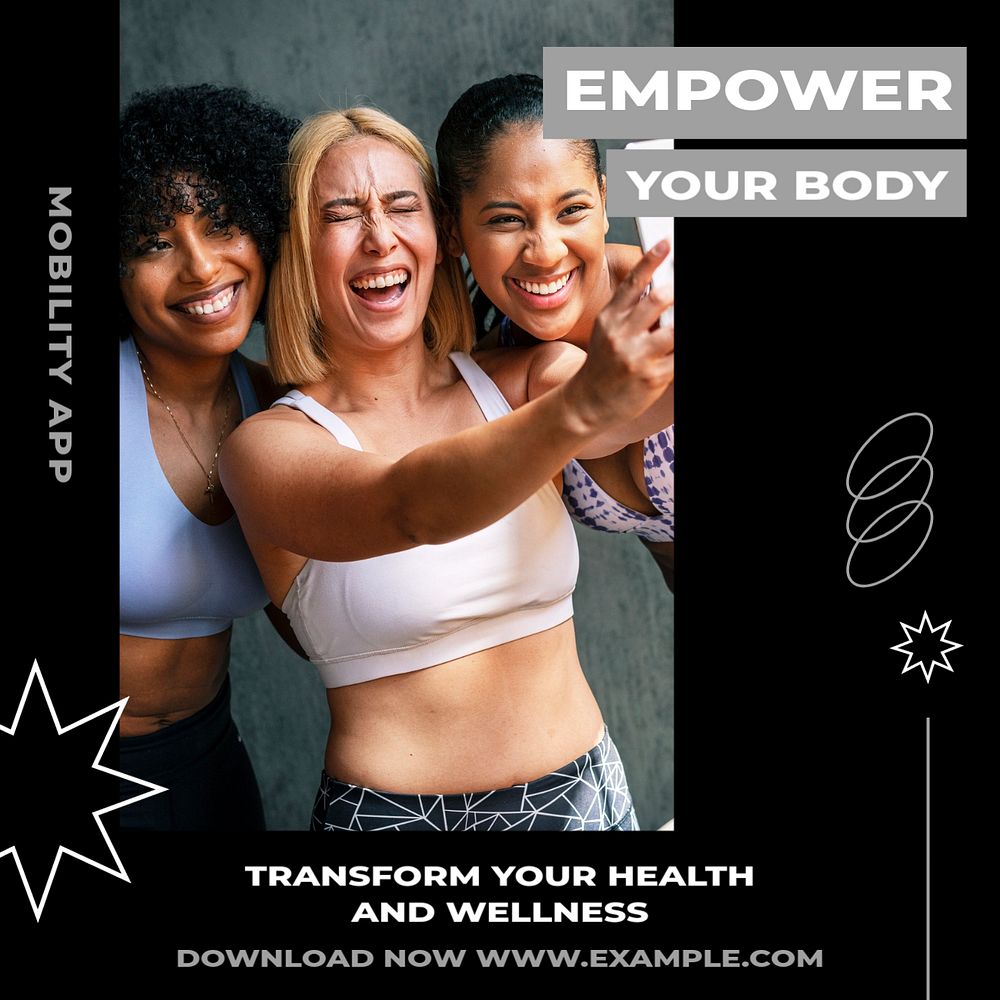 Health wellness body Facebook post template, editable social media ad