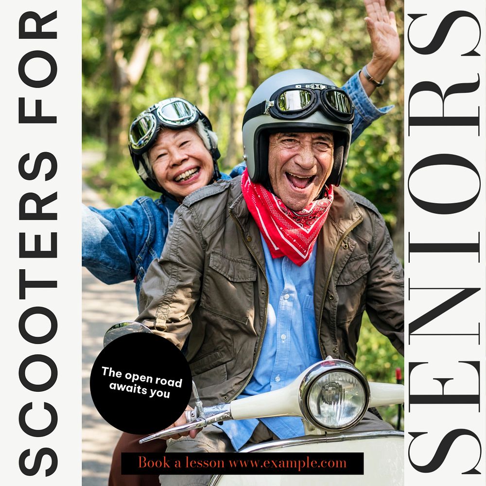 Scooters Facebook post template, editable social media ad