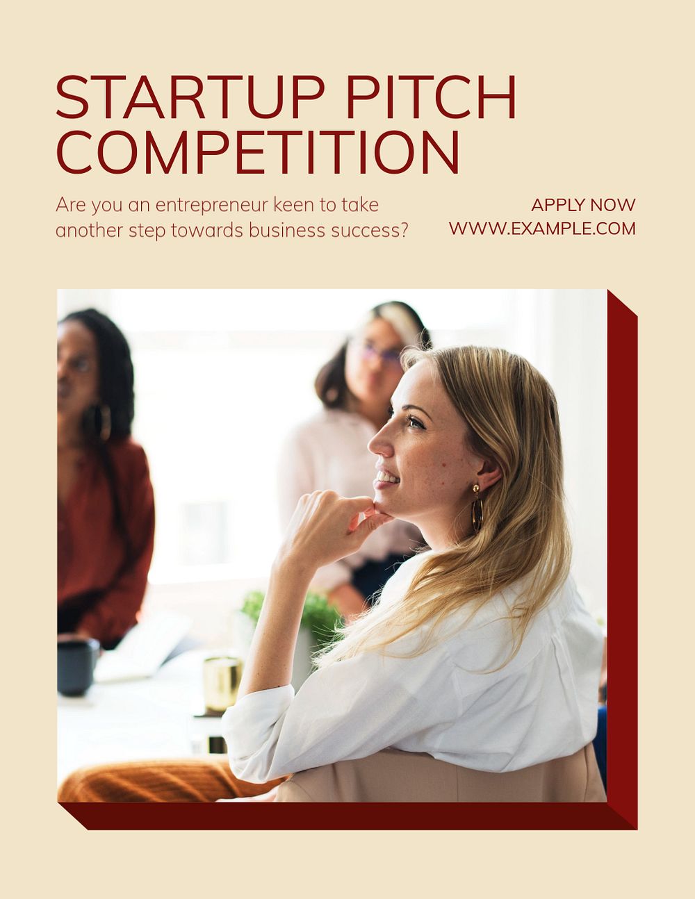 Startup competition flyer template, editable ad