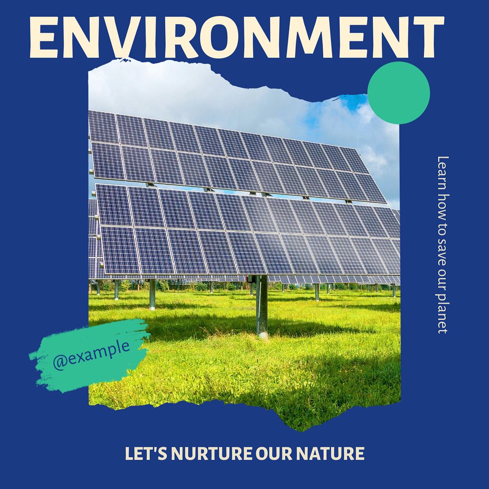 Environment & nature Facebook post template, editable social media ad