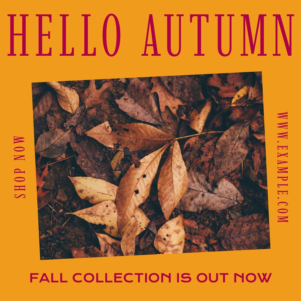 Fall collection Facebook post template, editable social media ad