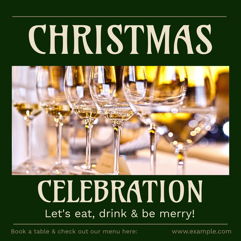 Christmas celebration Facebook post template, editable social media ad