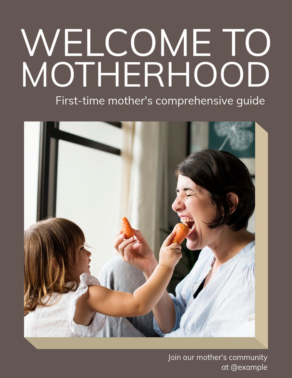 Motherhood community flyer template, editable ad