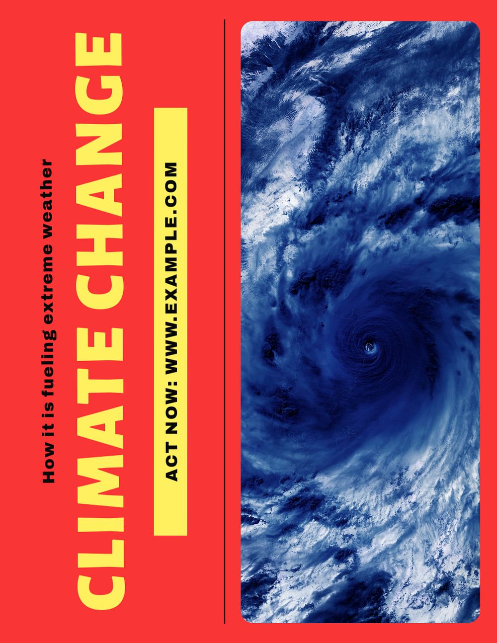 Climate change flyer template, editable ad