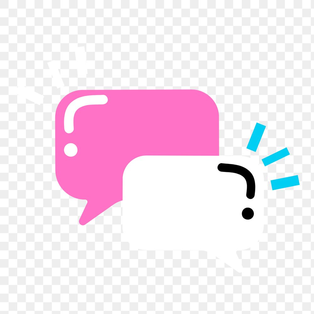 Message icon png element, editable funky design