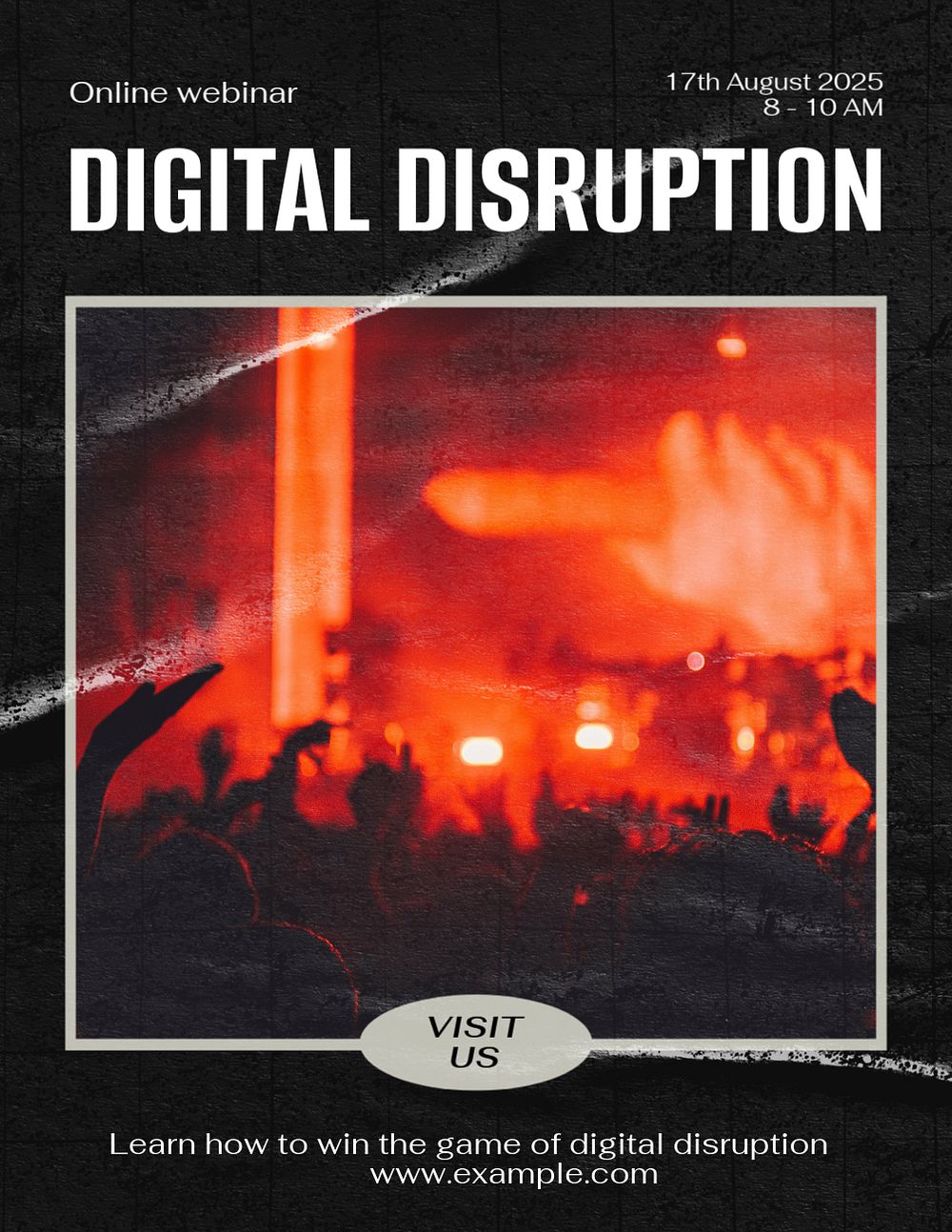 Digital disruption flyer template, editable ad