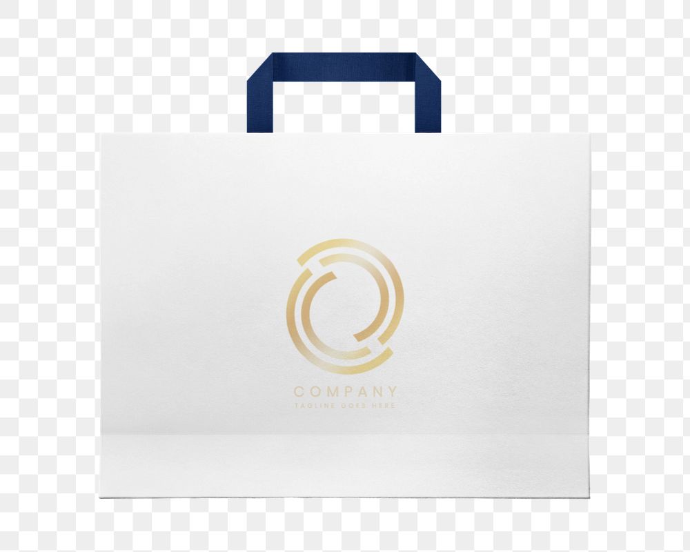 Paper shopping bag mockup element png, luxury product packaging, editable design