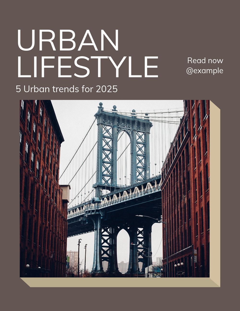 Urban lifestyle flyer template, editable ad