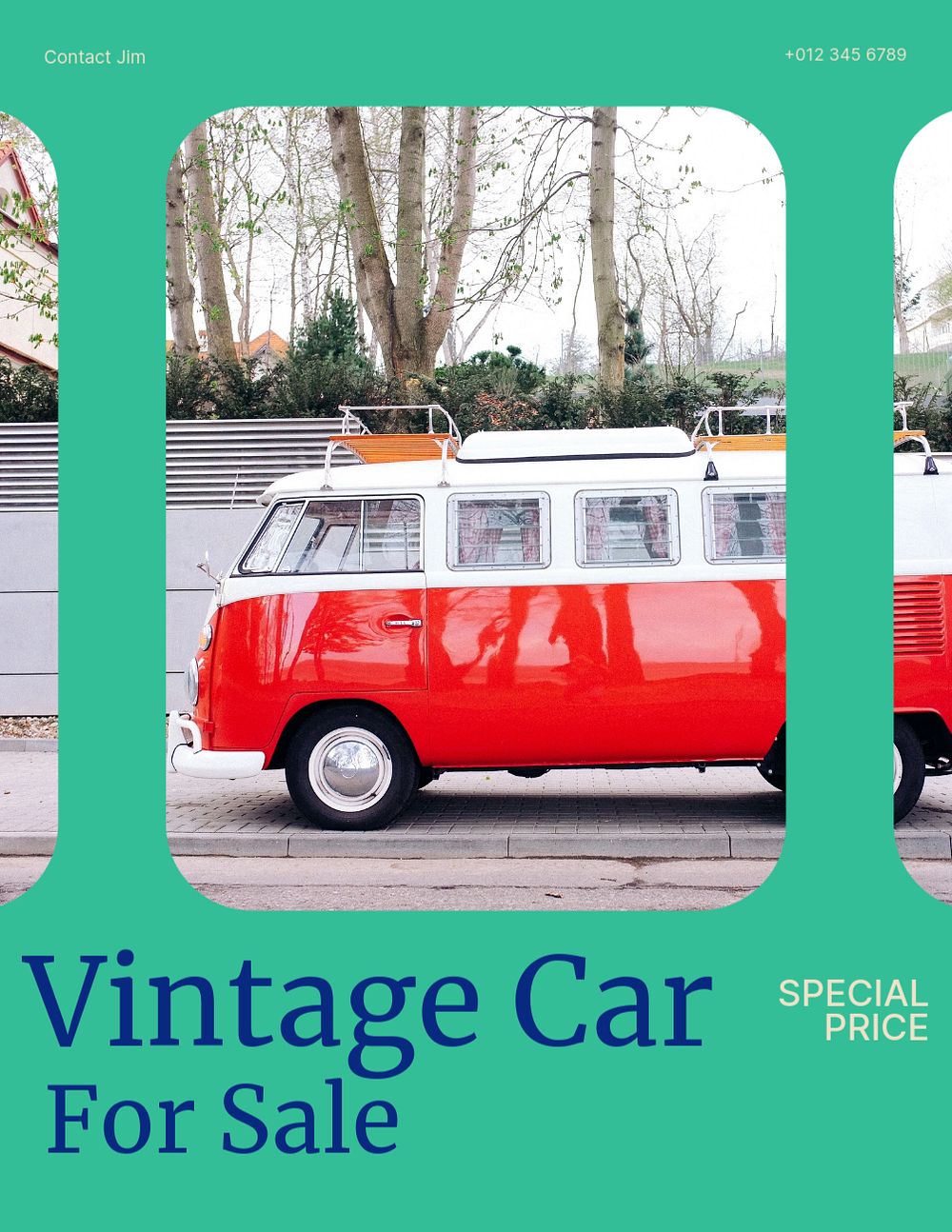 Vintage car sale flyer template, editable ad