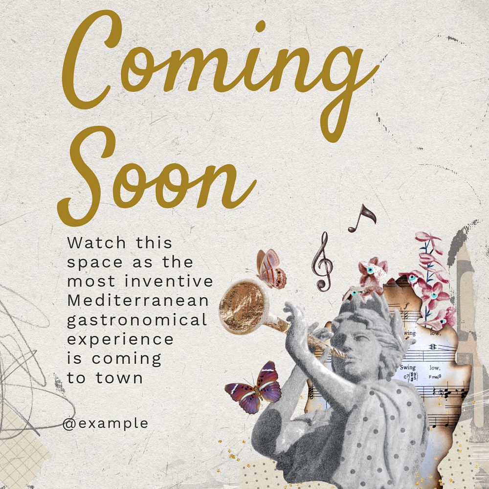 New restaurant Facebook post template, editable design